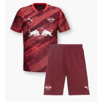 Camiseta RB Leipzig Antonio Nusa #7 Visitante Equipación para niños 2024-25 manga corta (+ pantalones cortos)